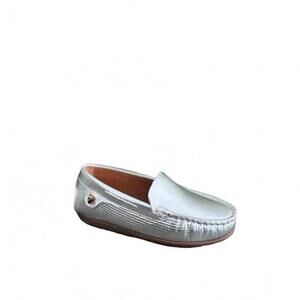 NEW VENETTINI girls melvin loafers in silver